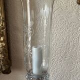 Desk lamp. Crystal, glass, hand engraving.