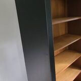 Old black oak bookcase drawer storage unit dresser shelf cabinet of curiosities