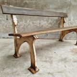 Old garden bench park bench oak with cast iron 160 cm