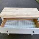 Commode scandinave blanche et bois massif avec 3 tiroirs