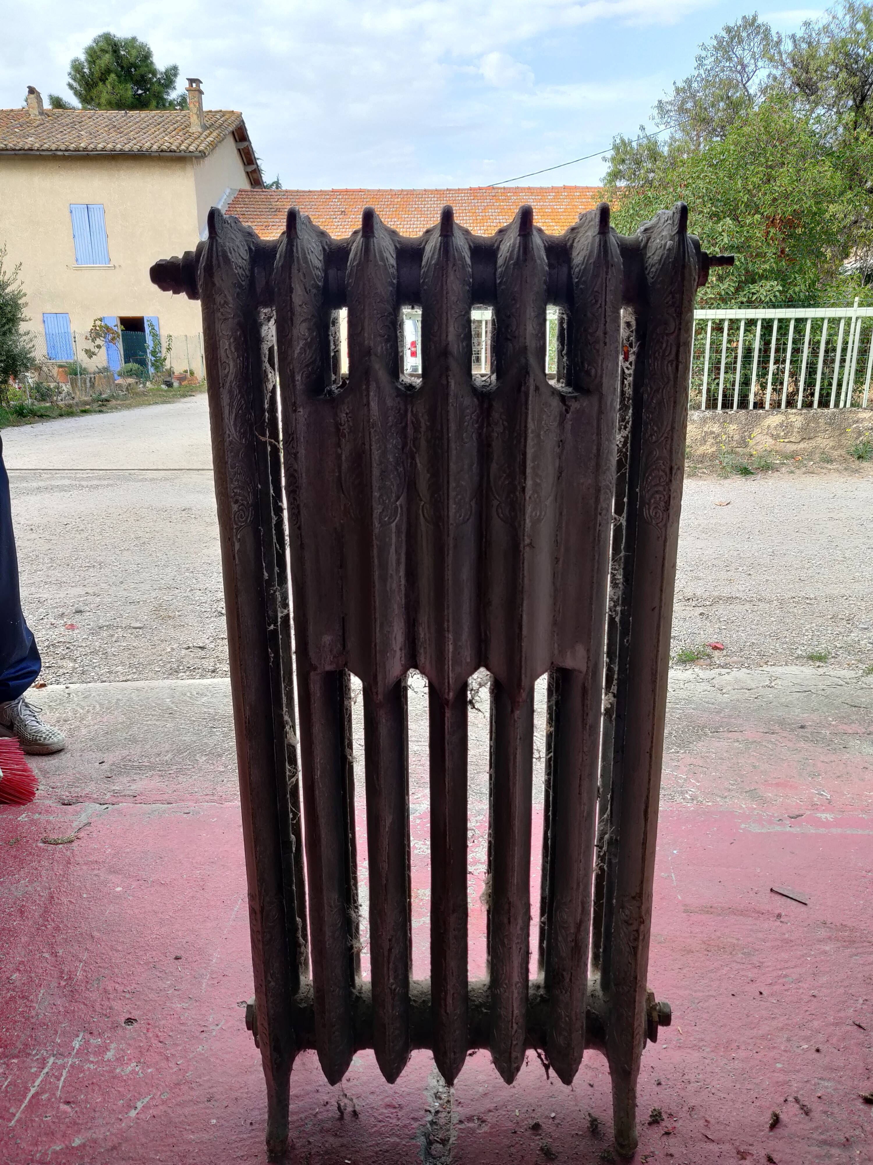 Cast iron radiator rocaille style XIXe 7 elements