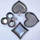 Series of empty pocket spades heart tile clover stainless steel design 80s