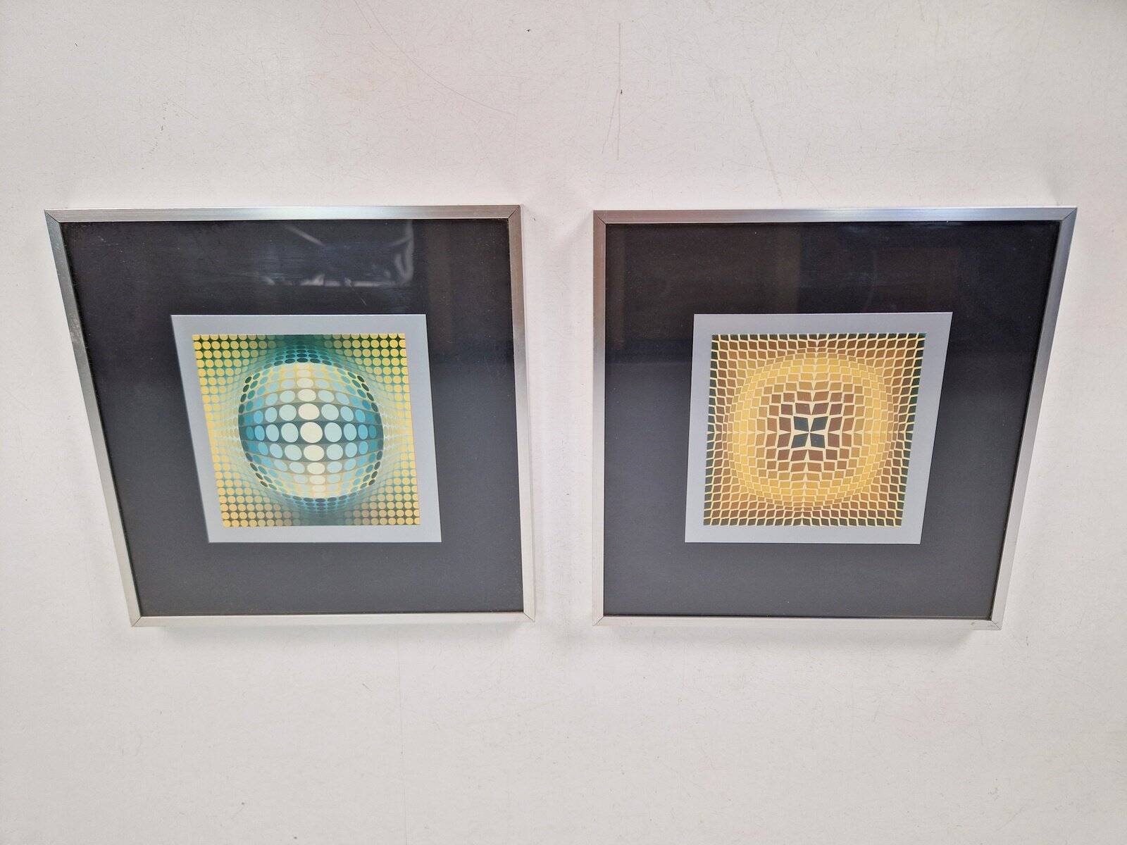 Victor Vasarely, Compositions, 1970s, Gelatin Offset Lithographs, Set of 2