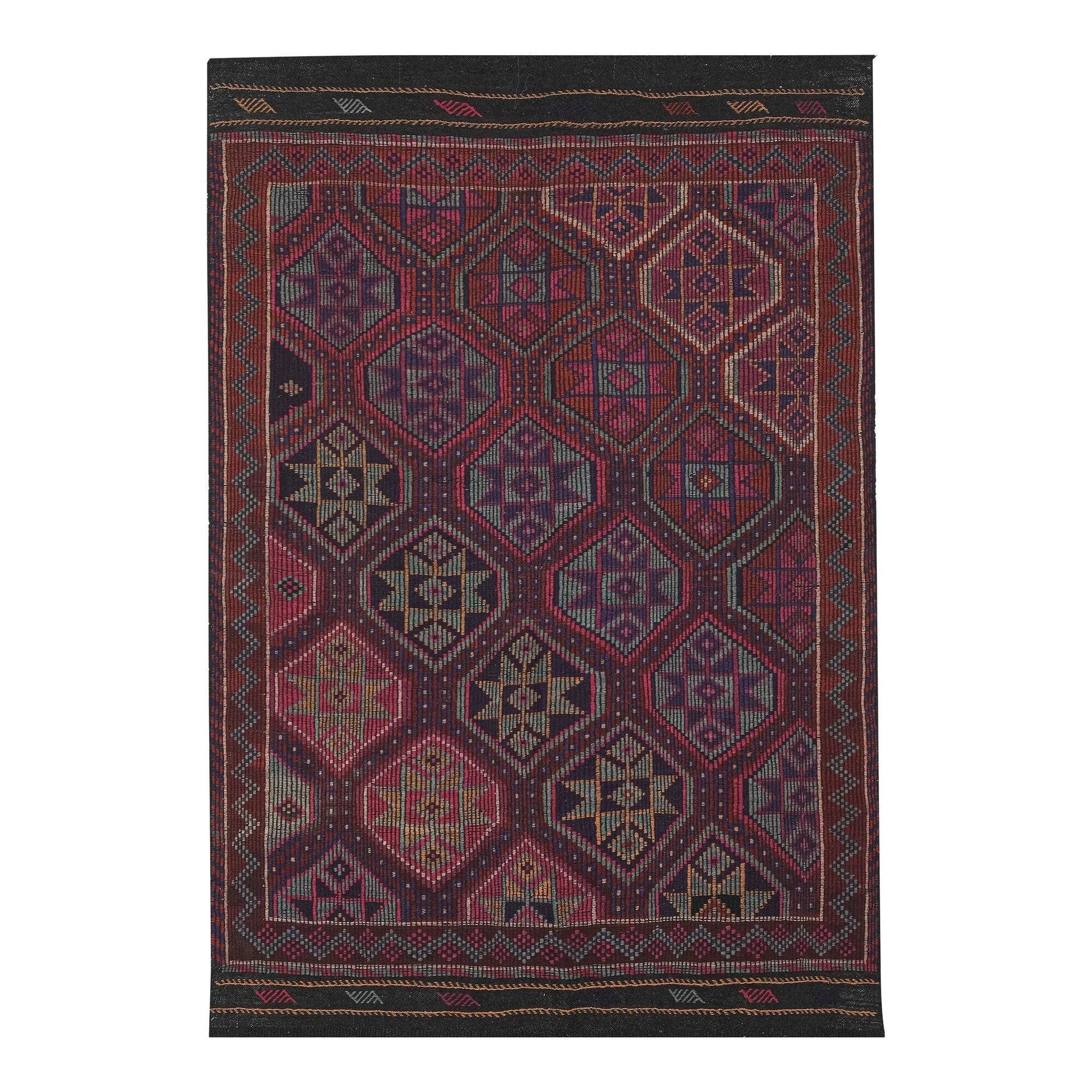 Vintage Turkish kilim, handwoven, 175x251 cm.