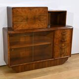 Meuble Vitré Rurka en Ronce de Noyer, Art Déco – 1940