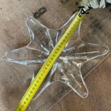 Antique vintage Baccarat crystal bowl in the shape of a star