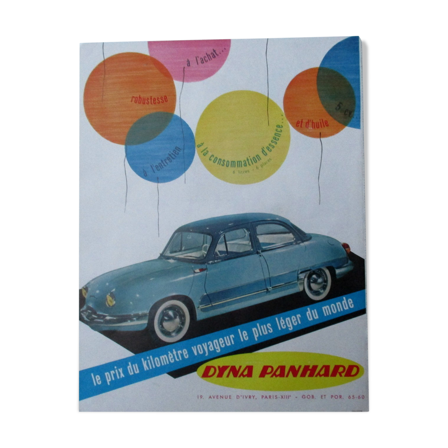 Old advertisement Dyna Panhard 50s