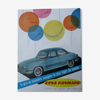 Ancienne publicité Dyna Panhard années 50