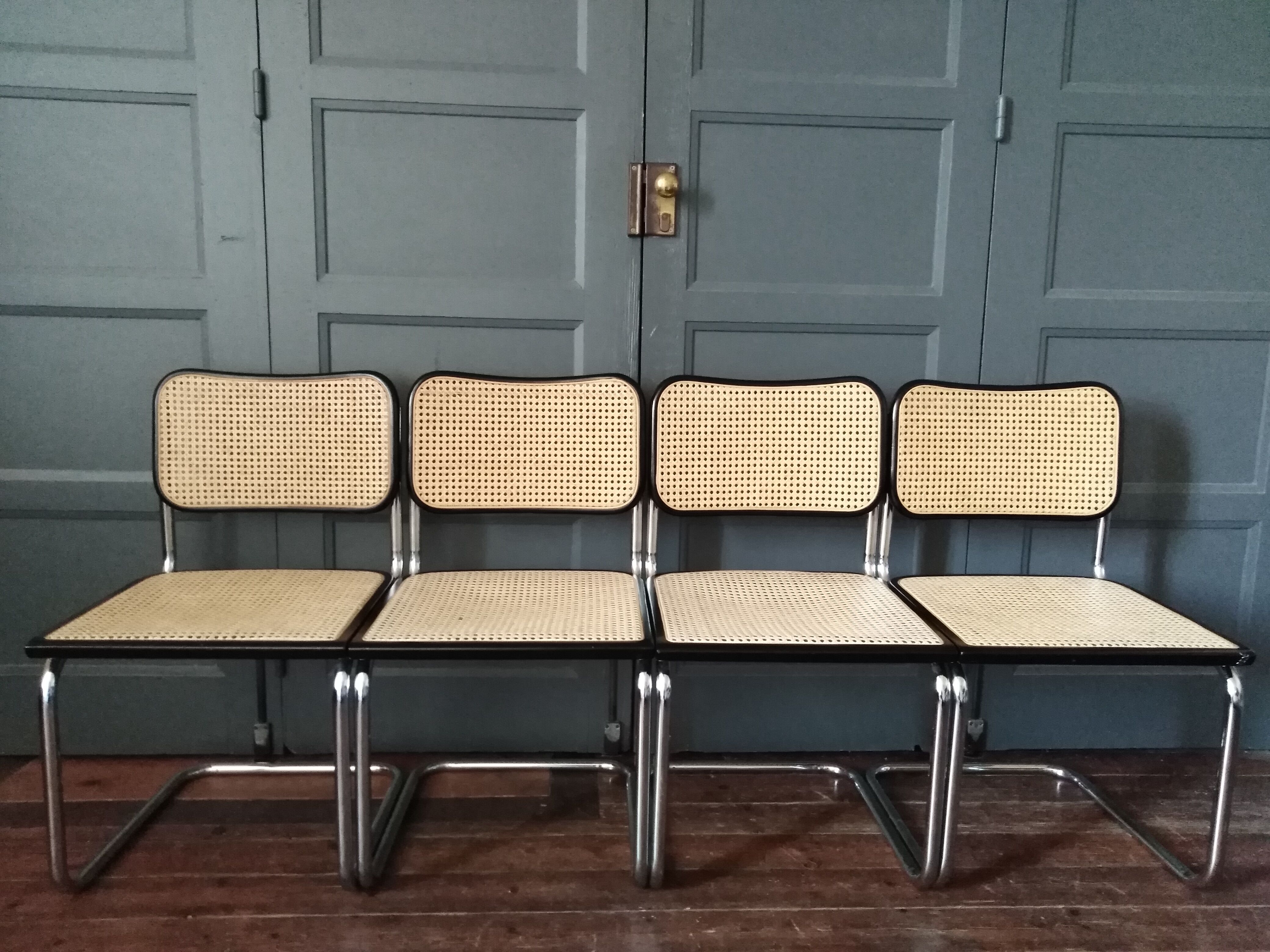 4 chairs Marcel Breuer B32 Cesca 1970