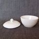 Covered sugar bowl and cream jug Royal Copenhagen 'White Fluted Half Lace'