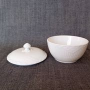 Sucrier couvert et crémier Royal Copenhagen 'White Fluted Half Lace'