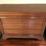 4-drawer chest of drawers in doweled cherry, Louis-Philippe style