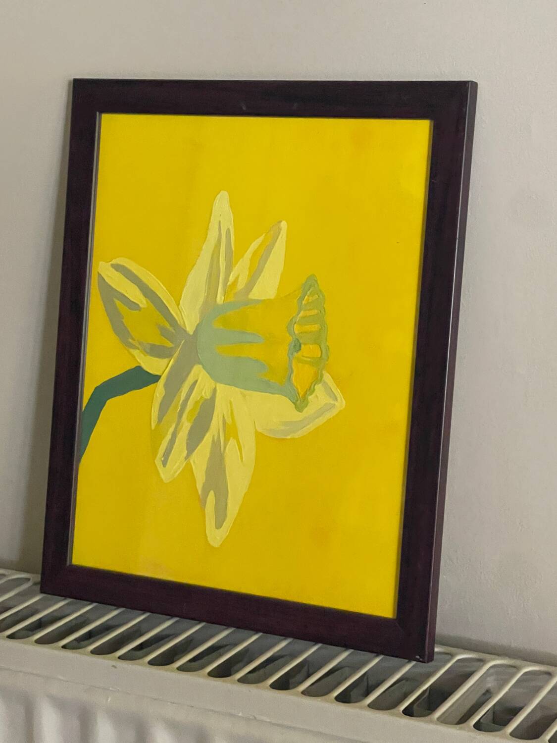 Flower painting in an antique frame