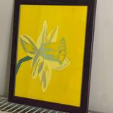 Flower painting in an antique frame