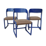 Set of 3 chairs Baumann Sleigh 60s/70s