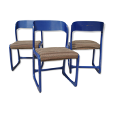 Set of 3 chairs Baumann Sleigh 60s/70s