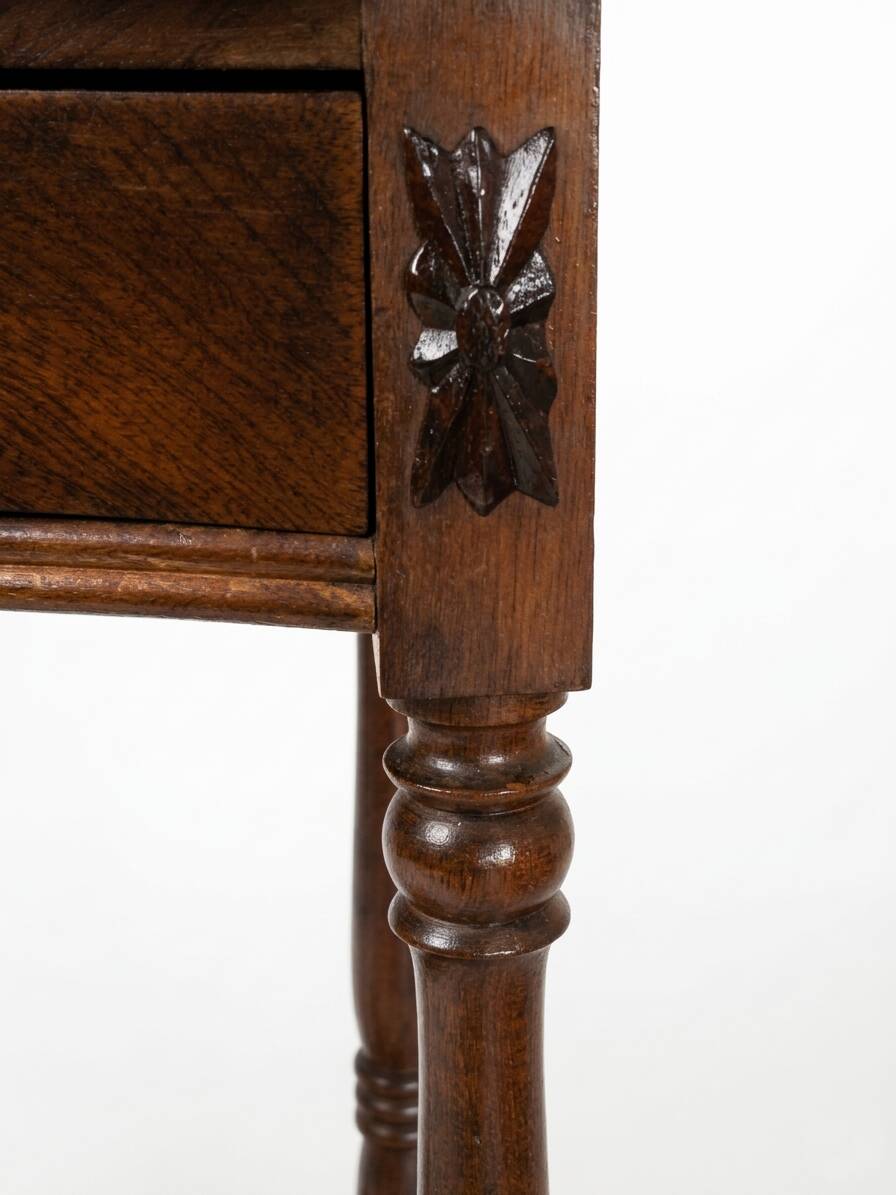 Crossbow Side Table in Louis-Philippe Style – Blonde Walnut, 19th Century