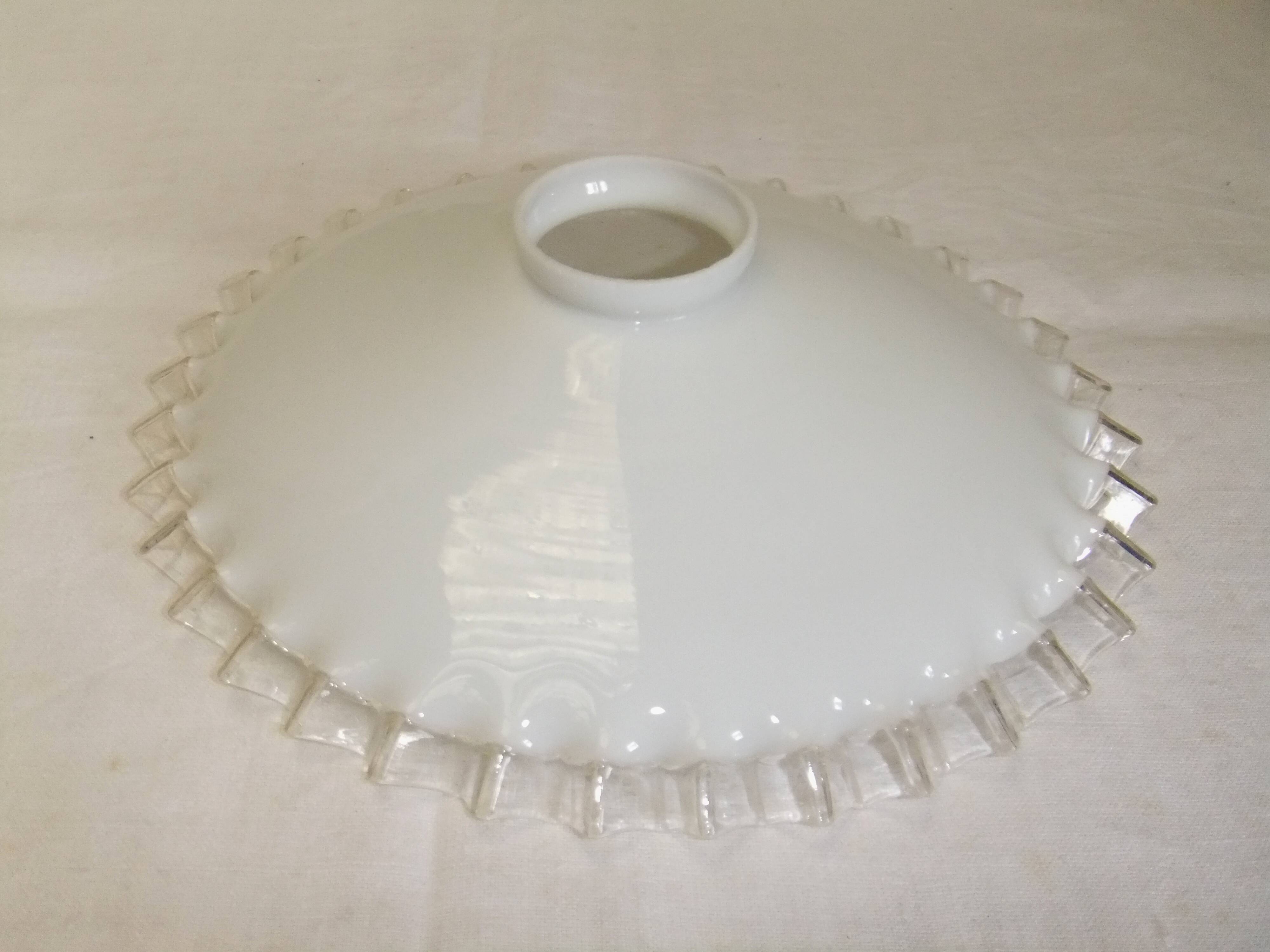 Opaline mount drop speckled lace lampshade pendant chandelier lamp tu