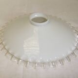 Opaline mount drop speckled lace lampshade pendant chandelier lamp tu