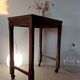 Vintage wooden wheeled side table/console.