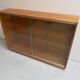 Vintage shop display cabinet with sliding doors