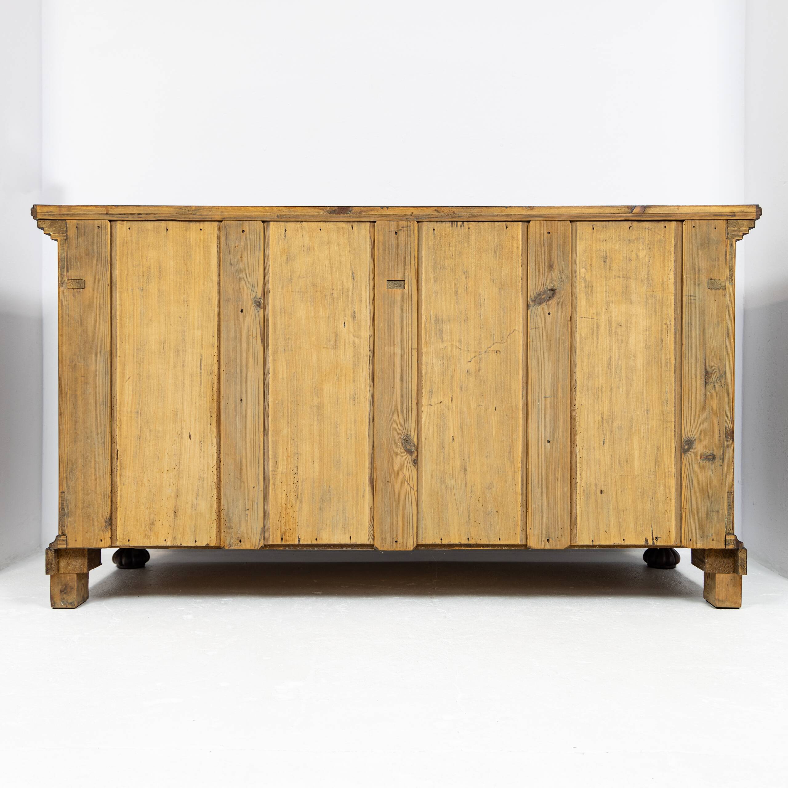 Large buffet with 4 doors in oak and mahogany - early 20th century