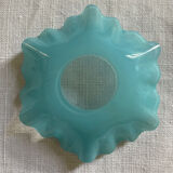 Old bobèche in fine blue opaline