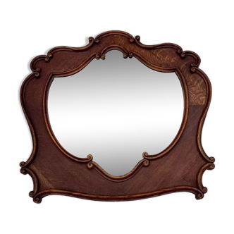 Miroir biseauté avec cadre en chêne 83x86cm