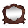 Beveled mirror with oak frame 83x86cm