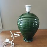 Vintage green ceramic lamp base