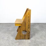 Solid pine sculptural chair by Gilbert Marklund for Furusnickarn