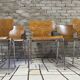 6 vintage Scandinavian chairs from the 1970s.
