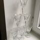 Set of 6 crystal wine glasses 50s