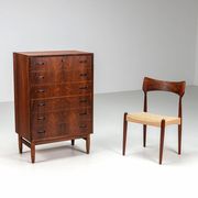 Large Scandinavian chest of drawers in rosewood Denmark 1960