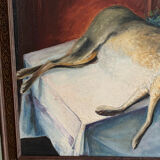 Huile sur toile still life hare