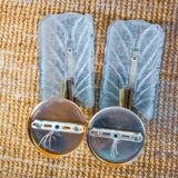 Pair of "leaf" sconces by Carl Fagerlund, Murano glass, Germany, 1970