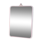 Barber mirror pink plastic surround 18x24cm