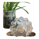 Star thick glass candle holder