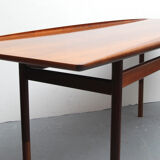 Table basse en palissandre par Grete Jalk, Poul Jeppesen des années 1960