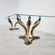 Pair of brass bird coffee tables, 1970s