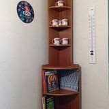 1960s teak corner shelf unit