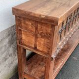 Console coffre en bois