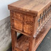 Console coffre en bois