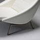 White Vinyl Lounge chair 1950s