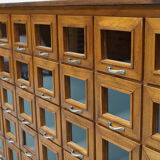 Vintage Dutch Oak Haberdashery Shop Cabinet / Vitrine, 1950s