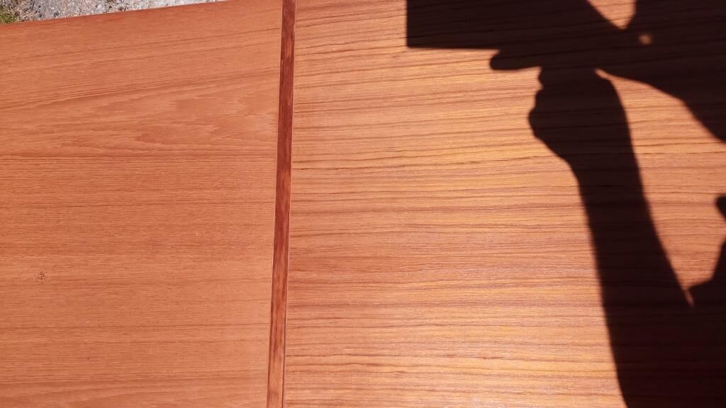 Teak veneer sideboard