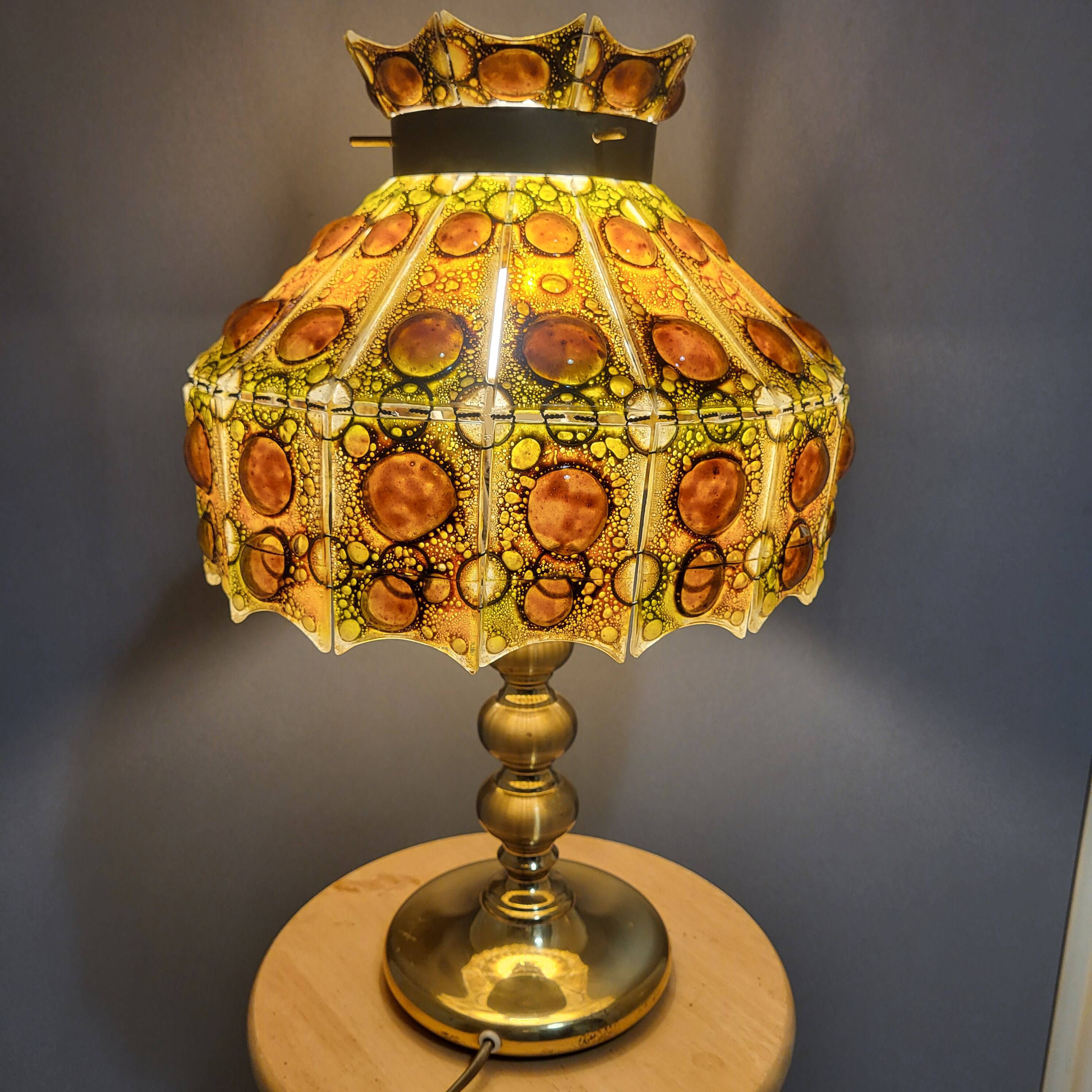 Felipe Derflingher table lamp, amber 1960,70