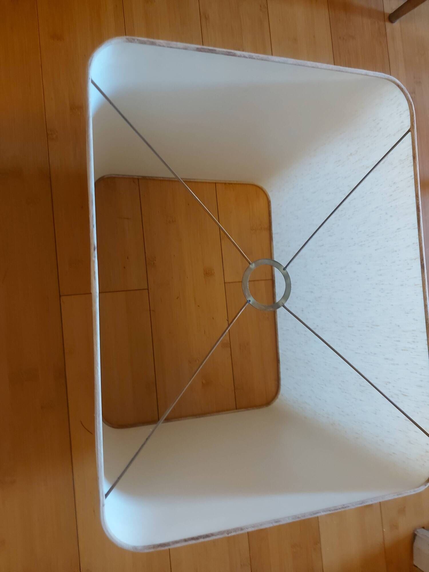 Travertine lamp foot with its original lampshade