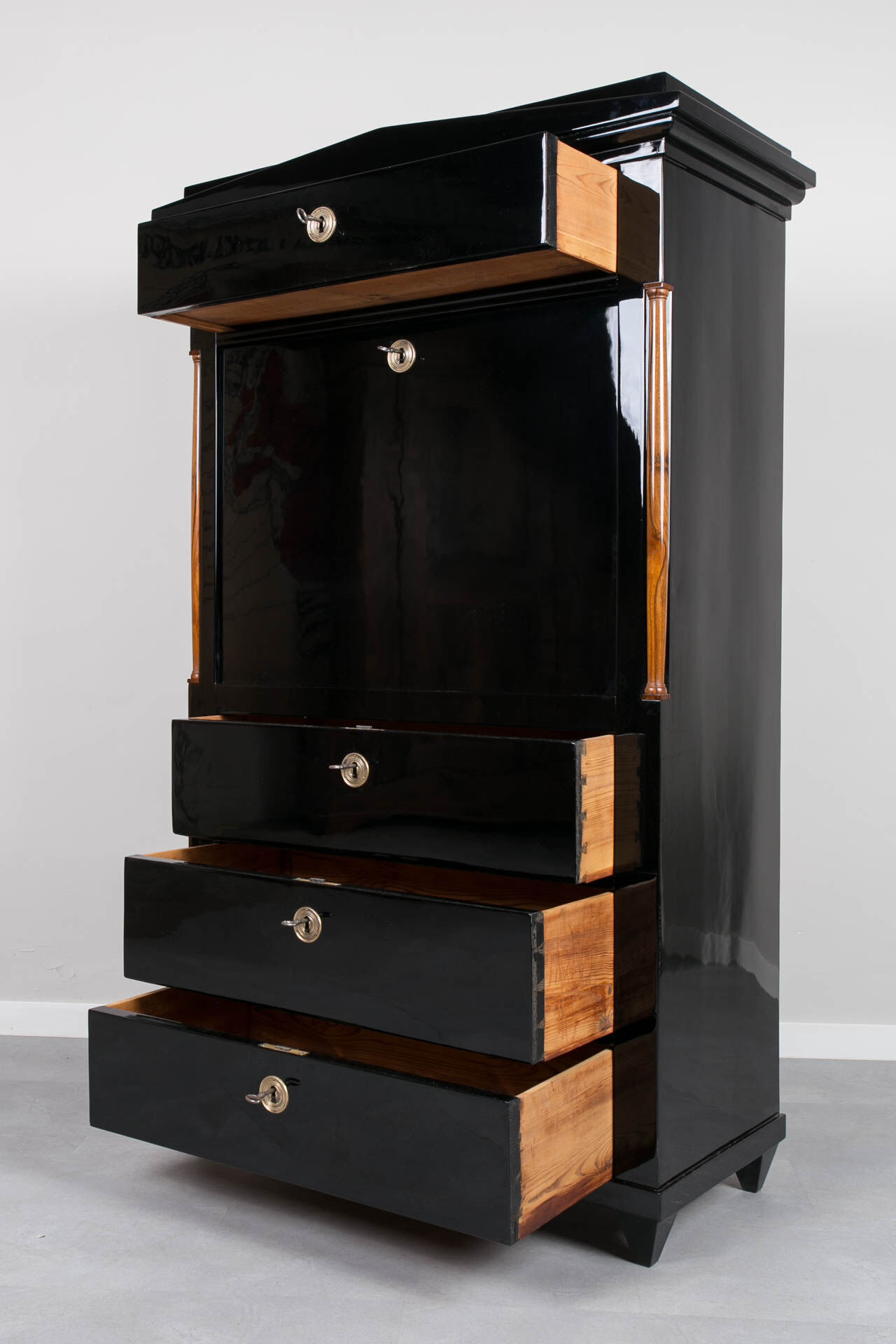 Biedermeier Secreter, Germany, 19th century.