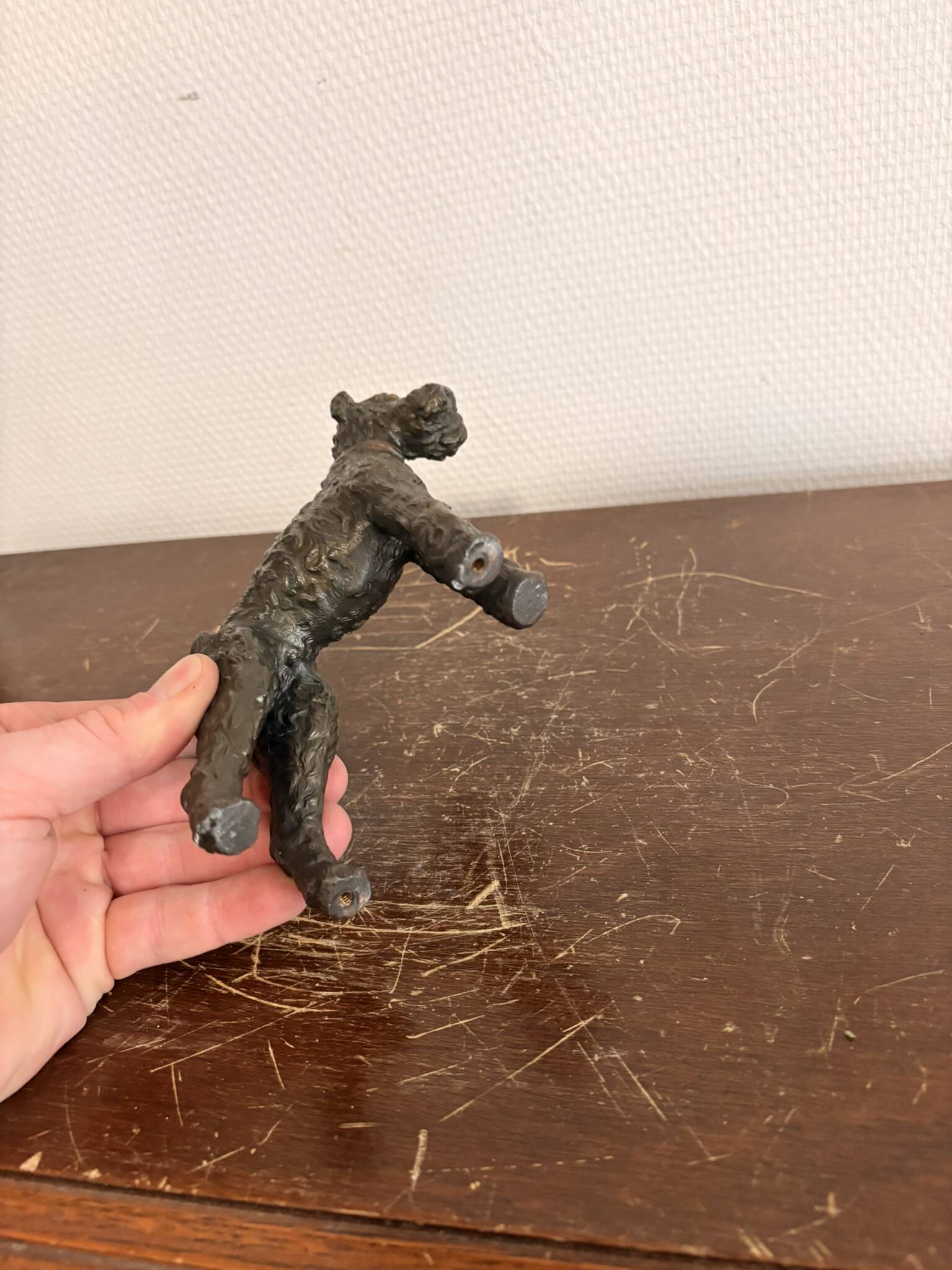 Antique Sculpture Airedale Terrier Welsh Regule Art Deco 1930
